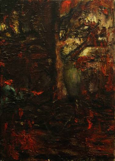 Original Expressionism Tree Painting by Erdal Kara