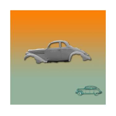 Original Abstract Automobile Mixed Media by Dal Henderson