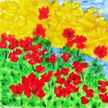 Original Abstract Botanic Printmaking by Hanni Smigaj