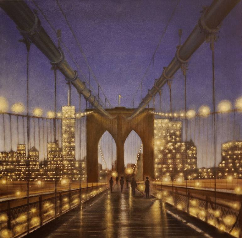 THE BROOKLYN BRIDGE Painting by Michael Thornton-Smith | Saatchi Art