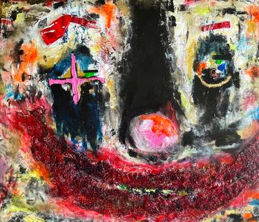 Original Abstract Expressionism People Painting by Eduardo Bessa
