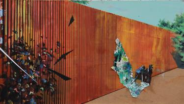 Original Abstract Architecture Painting by Hanping Feng