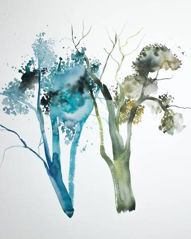 Original Abstract Expressionism Tree Paintings by Elizabeth Becker