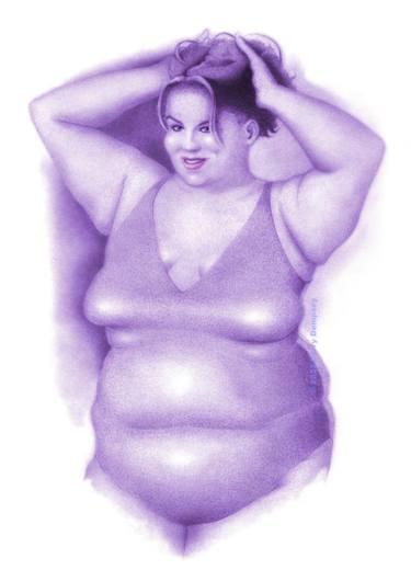 Original Realism Women Drawing by Larry Dempsey