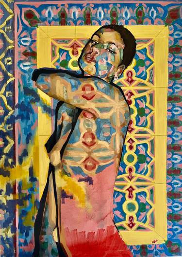 Original Abstract Expressionism People Painting by Mark Armstrong