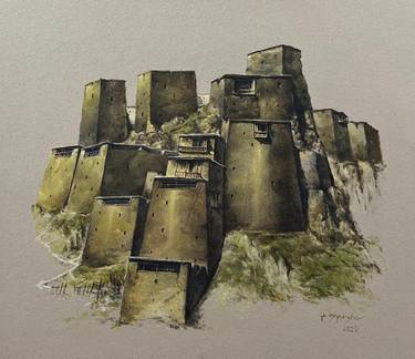 Original Impressionism Architecture Painting by Gela Philauri