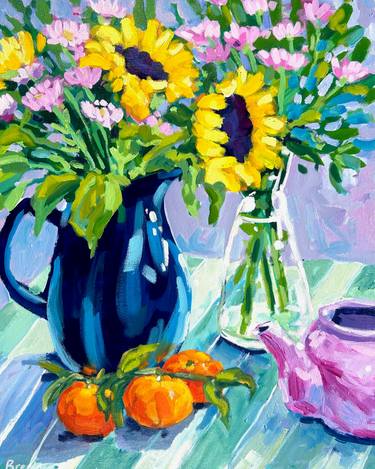 Original Impressionism Still Life Painting by Clair Bremner