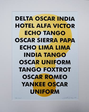 Original Conceptual Typography Printmaking by Lene Bladbjerg