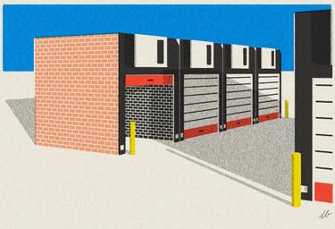 Original Fine Art Architecture Drawing by Leonie Bos