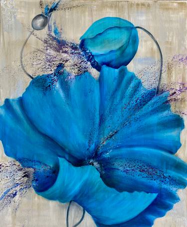 Original Abstract Botanic Painting by Ansley Pye