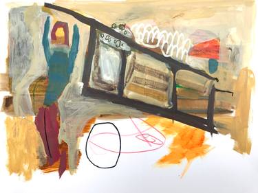 Original Abstract People Painting by Rachael Van Dyke