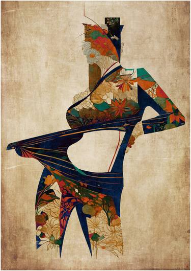 Original Art Nouveau Botanic Digital by Jakub Dk