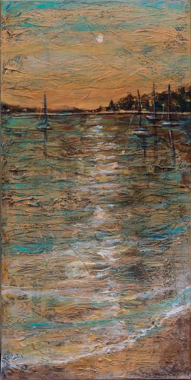 Original Abstract Expressionism Sailboat Paintings by Linda Olsen
