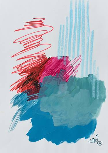 Original Abstract Expressionism Abstract Painting by Gabriela Fussa