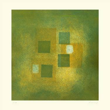 Original Abstract Geometric Mixed Media by Annabel Andrews