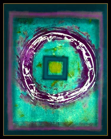 Original Abstract Expressionism Outer Space Printmaking by Richard Arfsten
