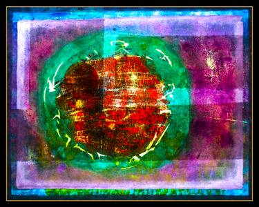 Original Abstract Expressionism Outer Space Printmaking by Richard Arfsten