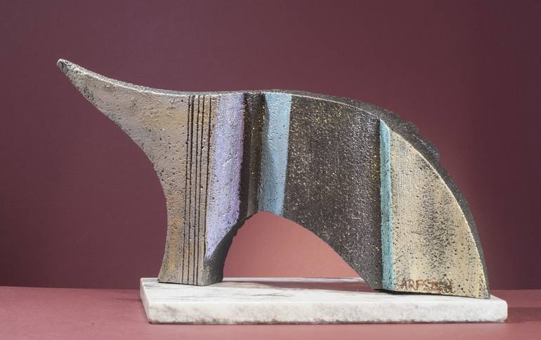 Original Abstract Animal Sculpture by Richard Arfsten