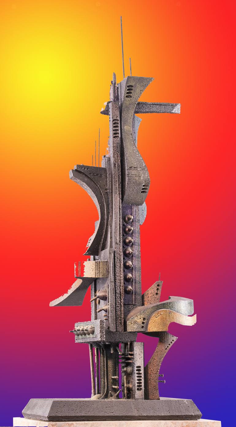 Original Abstract Architecture Sculpture by Richard Arfsten
