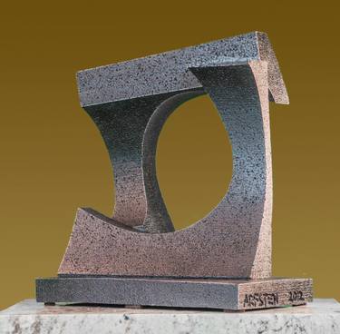 Original Abstract Outer Space Sculpture by Richard Arfsten