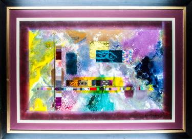 Original Abstract Outer Space Printmaking by Richard Arfsten