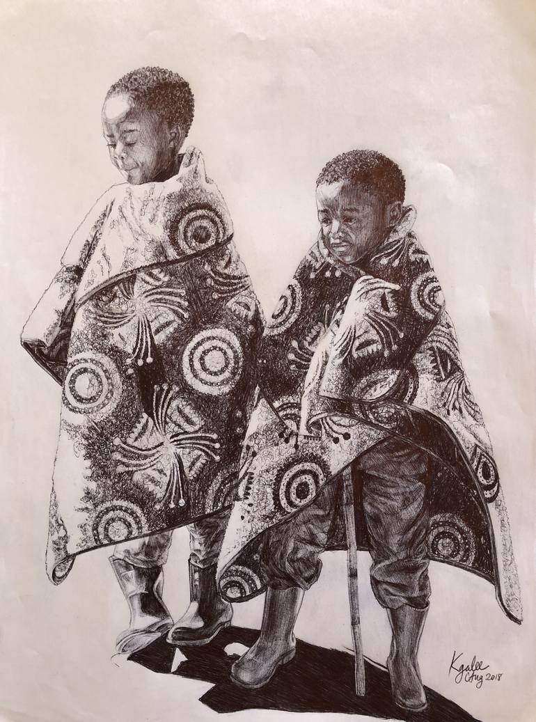 Basotho Drawing by Kgalee Art | Saatchi Art