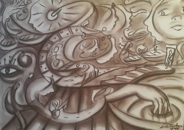 Original Figurative Fantasy Drawing by Scott De Latour