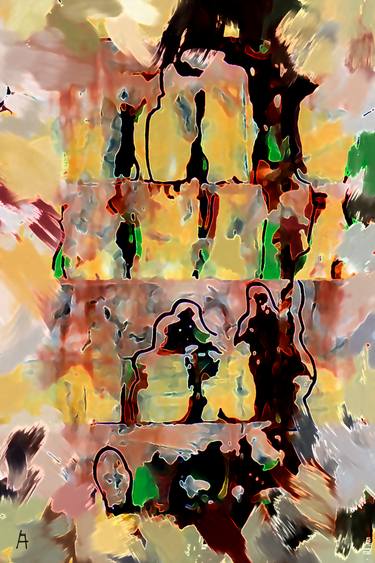 Original Abstract Expressionism Abstract Mixed Media by Acqua Luna