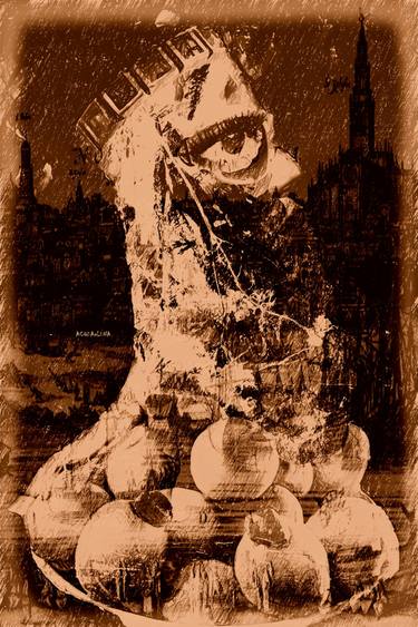 Original Art Deco Food Mixed Media by Acqua Luna