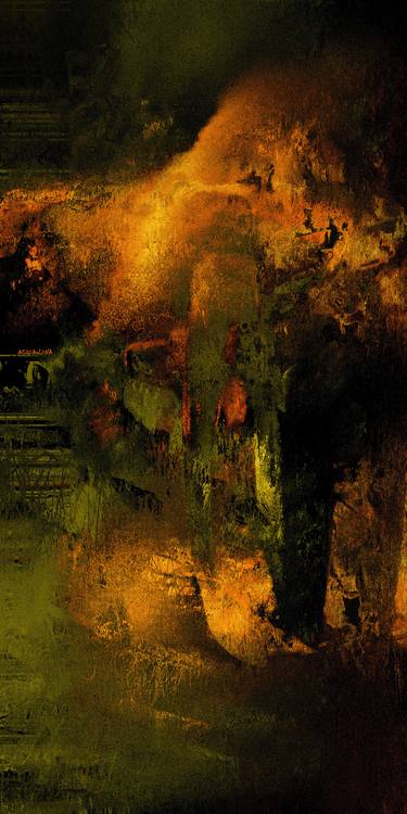 Original Abstract Expressionism Abstract Mixed Media by Acqua Luna