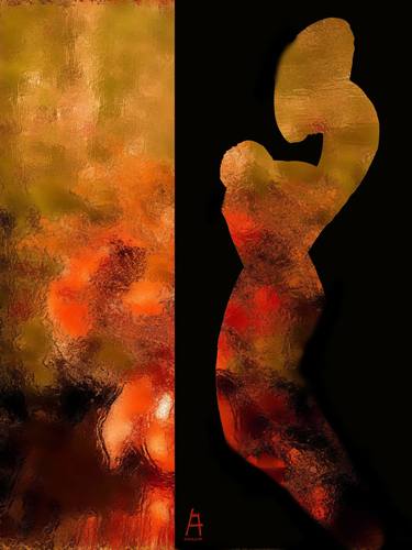 Original Abstract Floral Digital by Acqua Luna