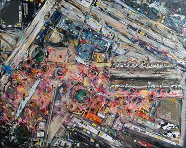 Original Abstract Aerial Painting by Irsa Phanis
