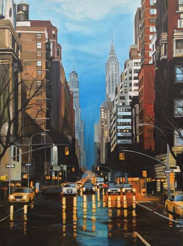 Original Fine Art Architecture Painting by Angela Wakefield