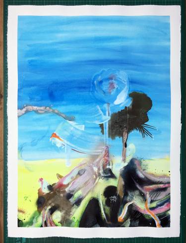 Original Abstract Outer Space Paintings by Herve All