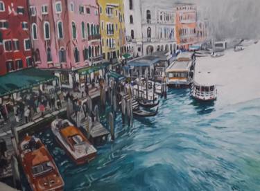 Original Documentary Architecture Painting by Ilona Forys
