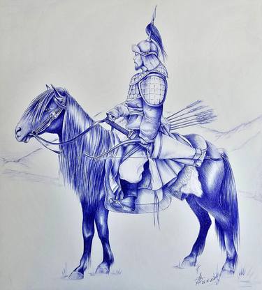 Original Fine Art World Culture Drawing by Andrey Poletaev