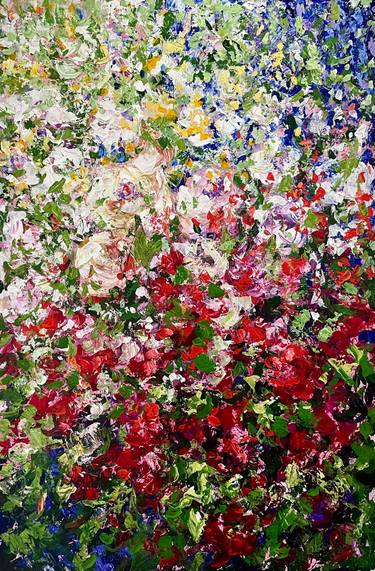 Original Abstract Garden Paintings by Yulia Shautsukova