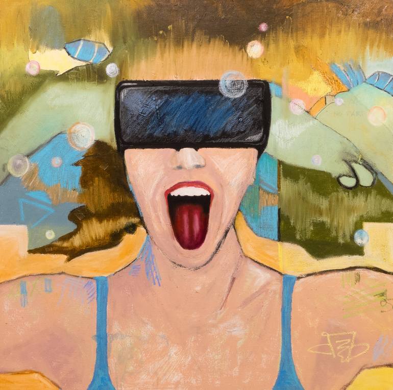 Original Pop Art Women Paintings by Deb Breton