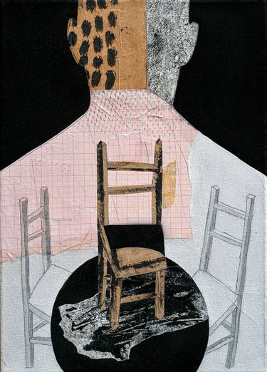 Original Abstract Expressionism Portrait Mixed Media by Chiara Criniti