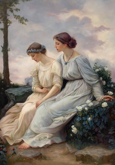 Original Classicism Women Painting by Kristina Gedminaite