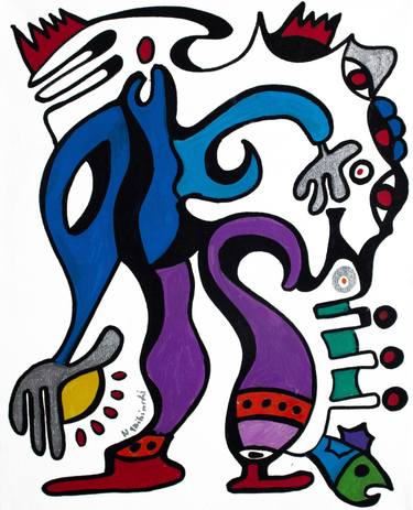 Print of Abstract Fantasy Paintings by Nathalie Gribinski