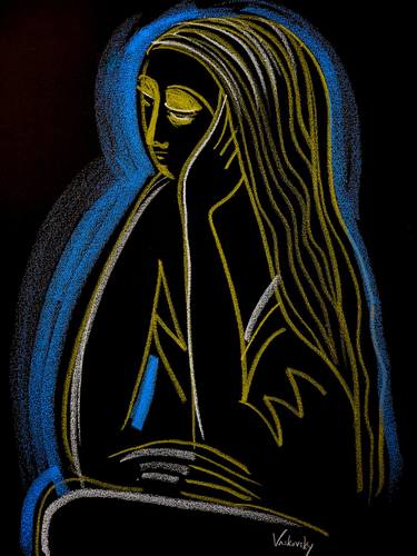 Original Contemporary Women Drawing by Vadim Vaskovsky