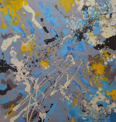 Original Abstract Expressionism Abstract Painting by Paul Chang
