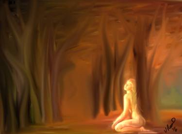 Original Expressionism Nude Mixed Media by Vanesse Purves Smal
