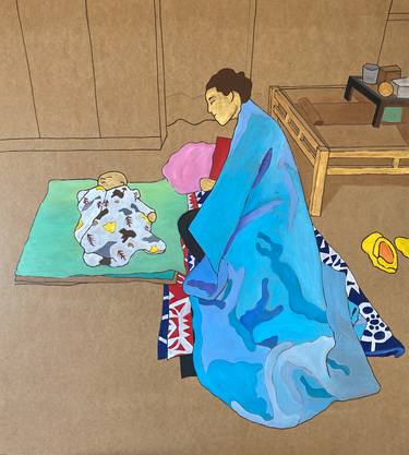Original Contemporary Family Painting by Queen Verona