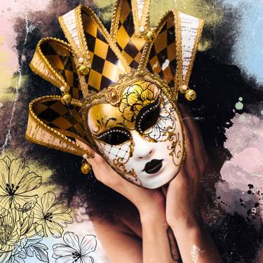 Original Abstract Portrait Digital by Mona Vayda