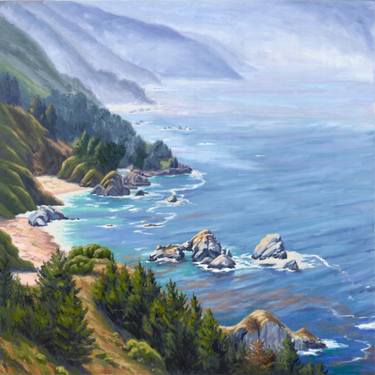 Original Impressionism Seascape Printmaking by Laurel Sherrie