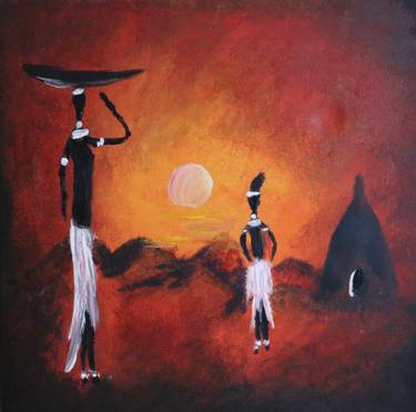 Original Abstract People Painting by Sandy Uppal
