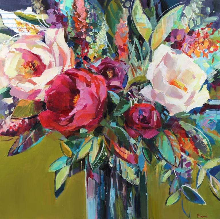 Original Abstract Expressionism Still Life Paintings by Bond Tetiana
