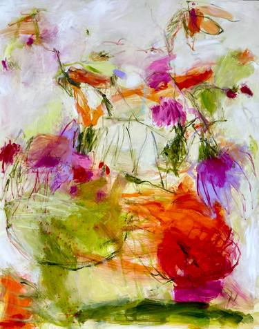 Original Abstract Expressionism Abstract Painting by Ines Klich